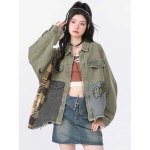Kelly Obi Oversized Patchwork Redone Streetwear  Jacket L